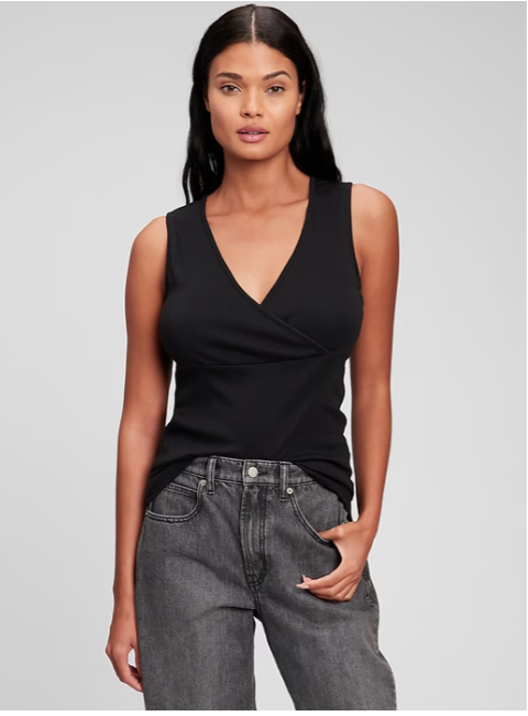 Maternity V-Neck Nursing Tank Top