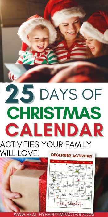 Free Printable Christmas Advent Calendar from Healthy Happy Impactful