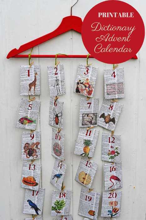 How To Make A Christmas Advent Calendar With An Old Dictionary 
