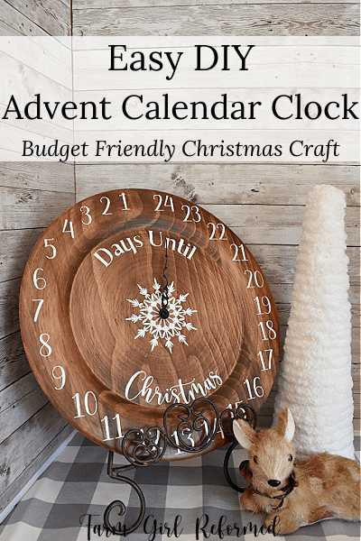 Easy DIY Advent Calendar Clock a budget friendly Christmas Craft from Farm Girl Reformed