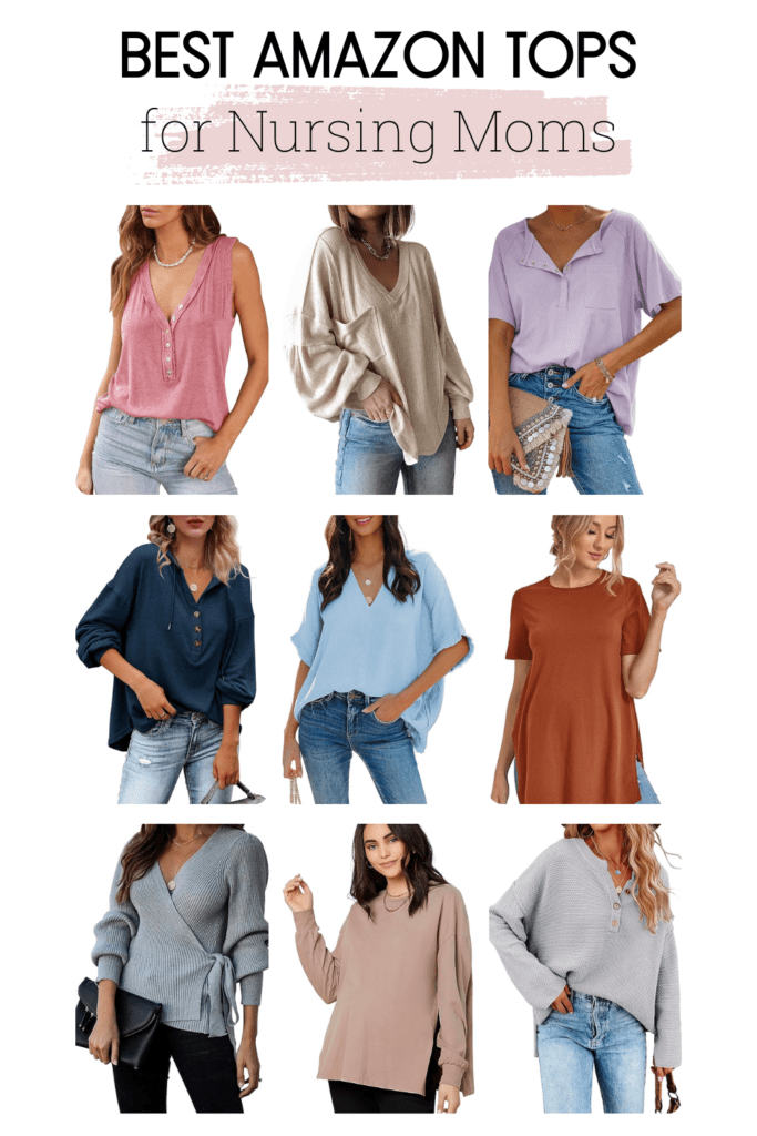 nursing friendly amazon tops