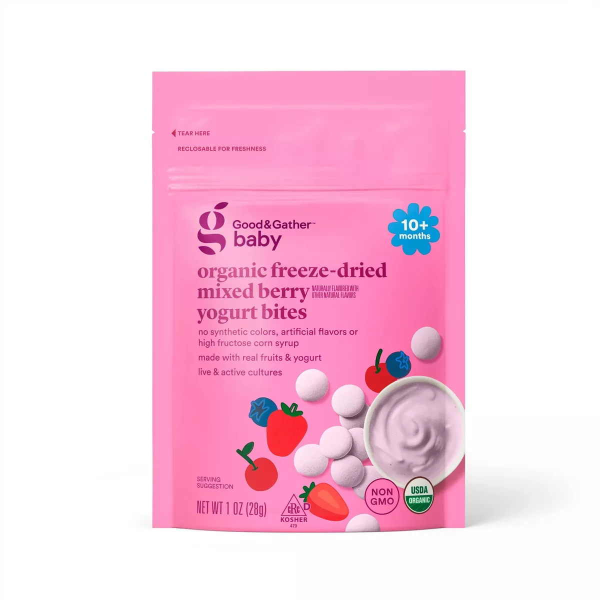 Organic Freeze-Dried Mixed Berry Yogurt Bites