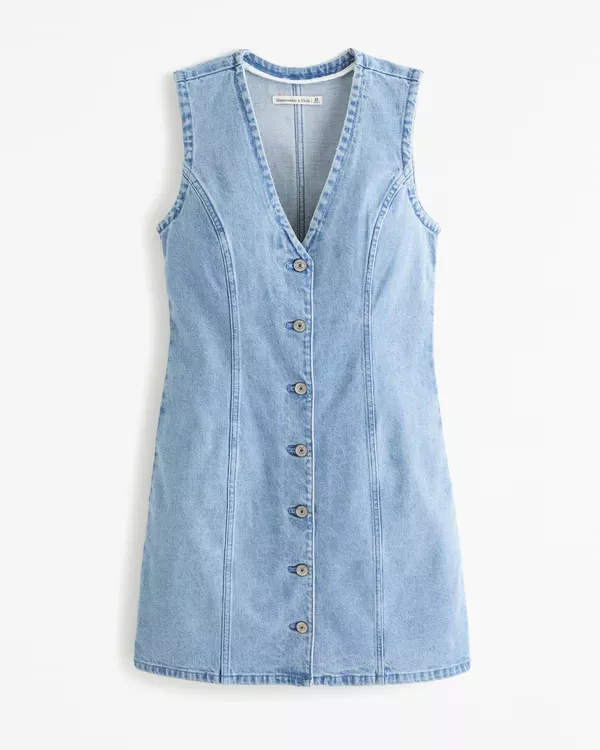 The A&F Mia Denim Vest Mini Dress