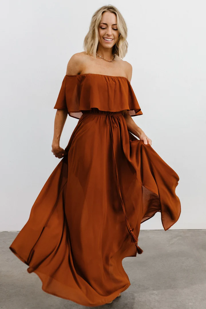 Victoria Off Shoulder Maxi Dress