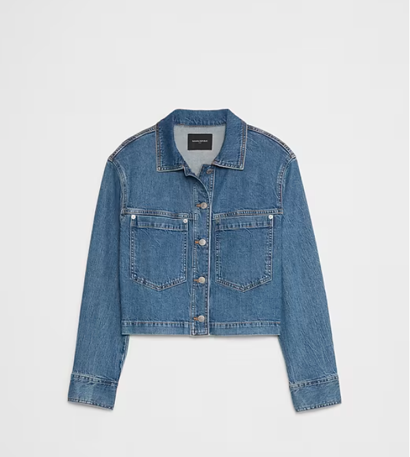 Denim Cropped Jacket | Banana Republic Factory